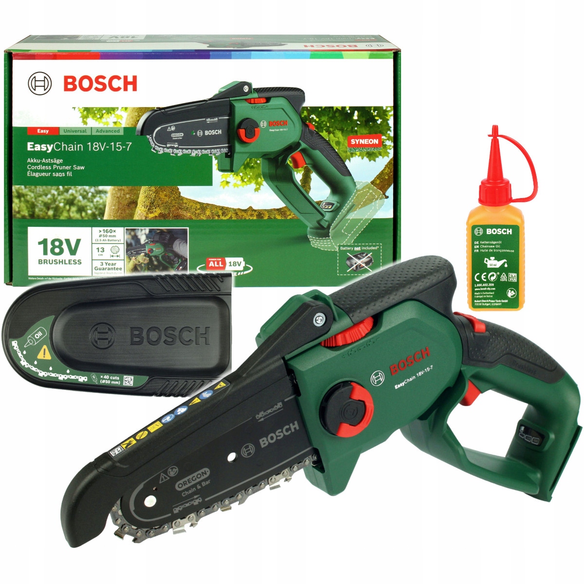 Aku píla, rezačka, píla na konáre Bosch Easy Chain 18V-15-7